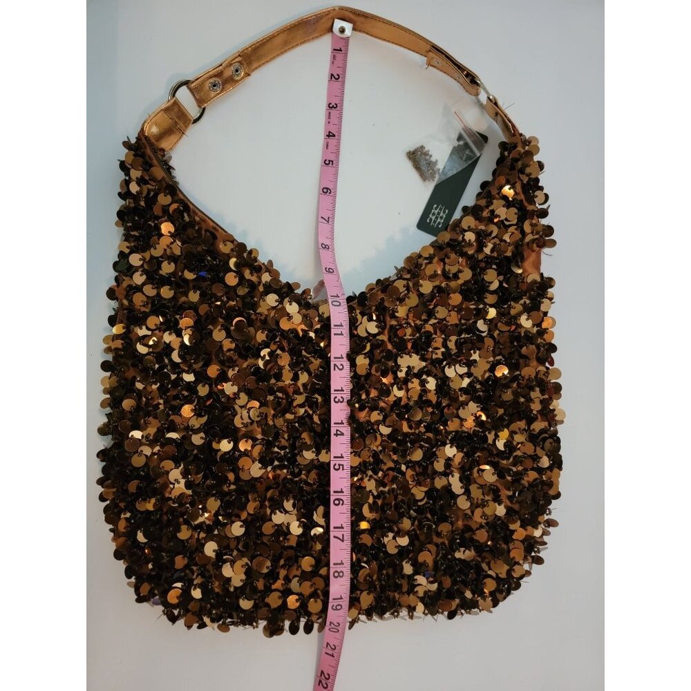 Bronze Sequin Shoulder Bag - Picture 10 of 10